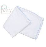 Load image into Gallery viewer, Paty Pima White Blanket w/ Trim
