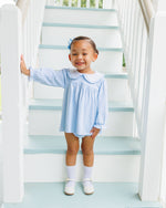 Load image into Gallery viewer, Catherine Diaper Set - Light Blue Windowpane
