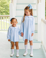 Load image into Gallery viewer, Catherine Diaper Set - Light Blue Windowpane

