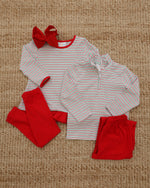 Load image into Gallery viewer, Christmas Candy Stripe Ava Pant Set

