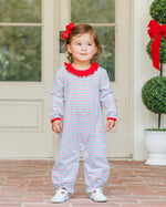 Load image into Gallery viewer, Christmas Candy Stripe Emily Romper
