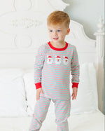 Load image into Gallery viewer, Christmas Candy Stripe Skin Tone 2 Santa PJ Set

