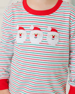 Load image into Gallery viewer, Christmas Candy Stripe Skin Tone 2 Santa PJ Set
