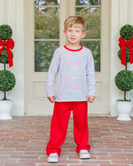 Load image into Gallery viewer, Christmas Candy Stripe Thomas Pant Set

