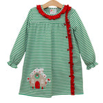 Load image into Gallery viewer, Christmas Cottage Ruffle Dress
