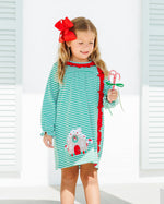 Load image into Gallery viewer, Christmas Cottage Ruffle Dress
