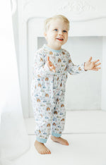 Load image into Gallery viewer, Constructing Christmas Patrick Romper
