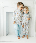 Load image into Gallery viewer, Constructing Christmas Patrick Romper
