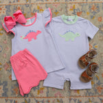 Load image into Gallery viewer, Dinosaur Romper 12mo
