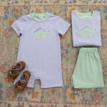 Load image into Gallery viewer, Dinosaur Romper 12mo
