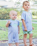 Load image into Gallery viewer, Dinosaur Romper 12mo
