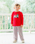 Load image into Gallery viewer, Festive Firetruck Pant Set
