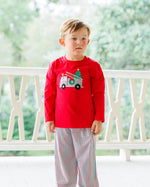 Load image into Gallery viewer, Festive Firetruck Pant Set
