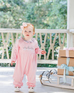 Load image into Gallery viewer, Frosty Friends Ruffle Romper
