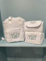 Load image into Gallery viewer, TRVL Quilted Diaper Bundle - Diaper Bag, Changing Pad &amp; Everyday Bag
