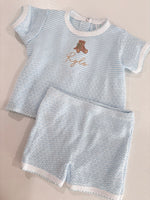 Load image into Gallery viewer, PREORDER - Blue Paty Knit Shorts Set
