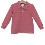 Load image into Gallery viewer, Michael Long Sleeve Polo - Red Stripe
