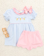 Load image into Gallery viewer, Pencil Garland Scallop Short Set
