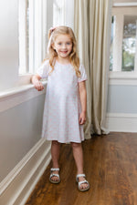 Load image into Gallery viewer, Pink Trellis Bow Sarah Dress 4&amp;6
