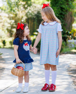 Load image into Gallery viewer, Primary Plaid Apple Ruffle Short Set
