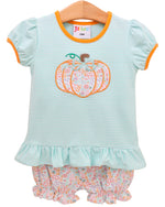 Load image into Gallery viewer, Pumpkin Patch Petals Applique Bloomer Set 4T

