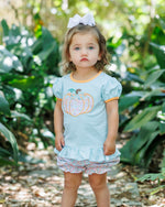 Load image into Gallery viewer, Pumpkin Patch Petals Applique Bloomer Set 4T
