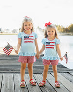 Load image into Gallery viewer, Red, White, and Bows Bloomer Set
