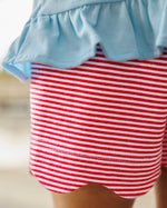 Load image into Gallery viewer, Red, White, and Bows Scallop Short Set
