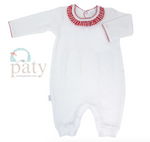 Load image into Gallery viewer, PREORDER - Paty Holiday Romper w/ Gingham Collar
