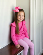 Load image into Gallery viewer, Ruffle Sweatshirt- Hot Pink
