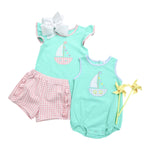 Load image into Gallery viewer, Sailboat Bubble 12mo
