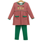 Load image into Gallery viewer, Santa's Sweet Helpers Ruffle Pant Set
