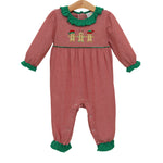 Load image into Gallery viewer, Santa's Sweet Helpers Ruffle Romper
