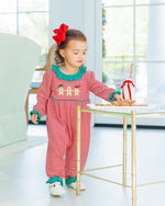 Load image into Gallery viewer, Santa's Sweet Helpers Ruffle Romper
