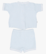 Load image into Gallery viewer, Paty Knit Blue Short Set 12mo
