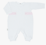 Load image into Gallery viewer, PREORDER - Pink Paty L/S Romper with Gingham Side Tabs
