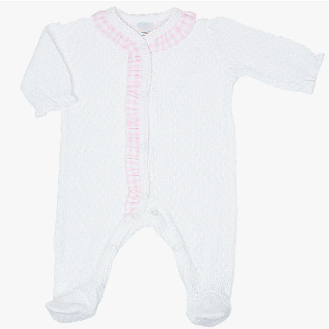 PREORDER - Paty Knit Footie With Ruffle