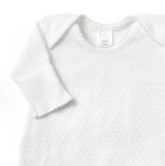 Load image into Gallery viewer, PREORDER - Paty Knit White w/ Blue Trim Shoulder Gown

