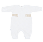 Load image into Gallery viewer, PREORDER - Khaki Paty L/S Romper with Gingham Side Tabs
