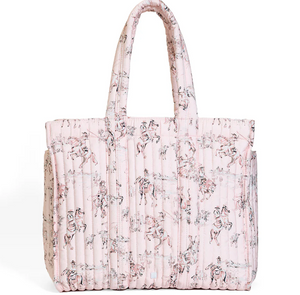 go travel tote bag J.L. Childress Booster Go-Go for Backless Seats Chevron While The Black Hardware Complements The Overall Design Quilted Go Go Tote Pimlico