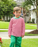 Load image into Gallery viewer, Thomas Pants Set- Red Stripe &amp; Green
