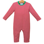 Load image into Gallery viewer, Thomas Romper- Red Stripe &amp; Green
