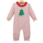 Load image into Gallery viewer, Underneath The Tree Ruffle Romper
